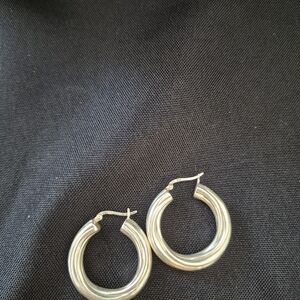 Elegant Silver Hoop Earrings